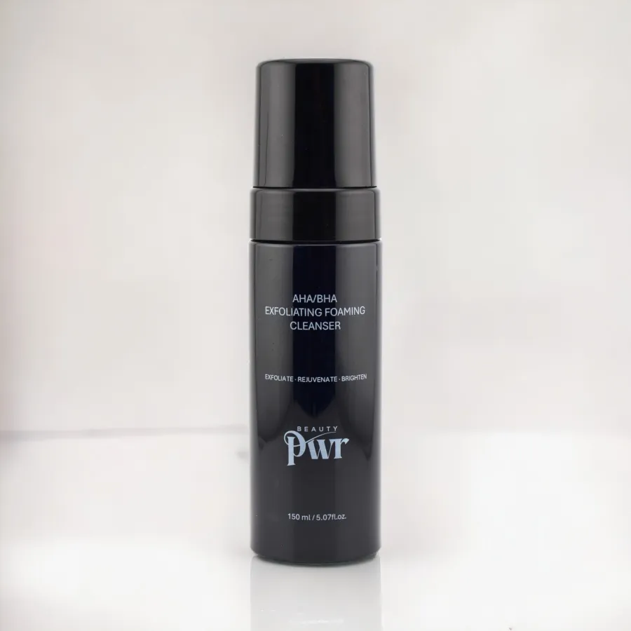 BeautyPWR AHA/BHA Exfoliating Foaming Cleanser i pumpflaska
