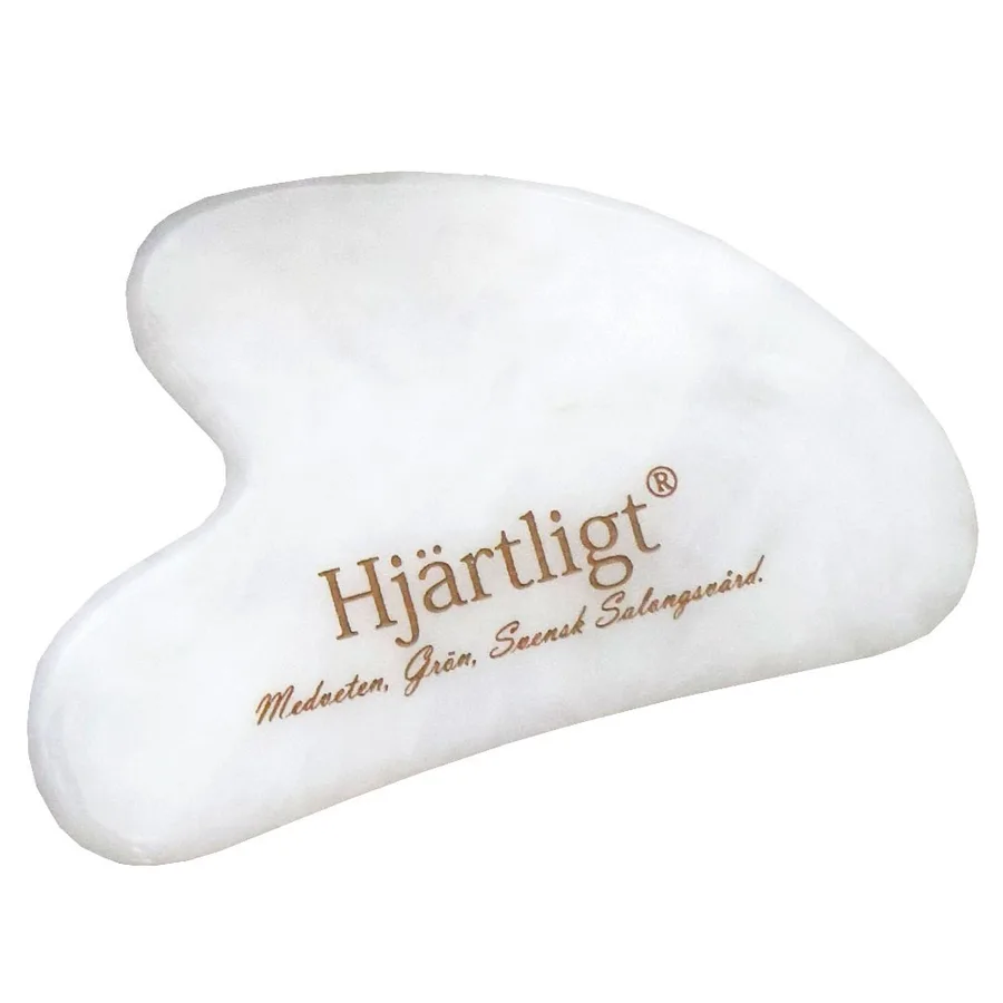 Hjärtligt Jade Gua Sha Board, ljus gua sha-sten i jade