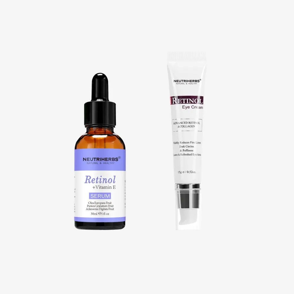 Skinroller Retinol Kit, Serum + Ögonkräm