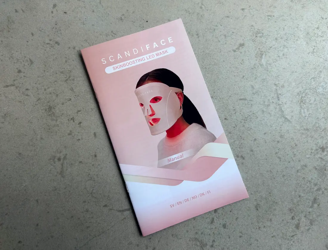 Scandiface manual framsida med språkangivelse SV, EN, DE, NO, DK och FI